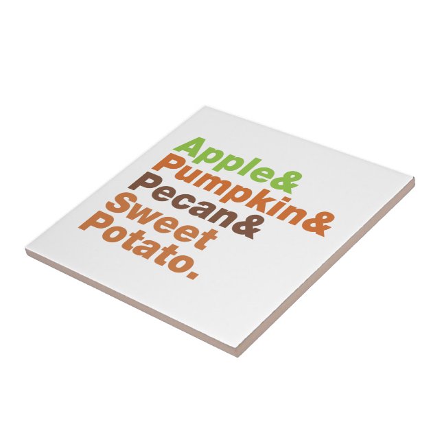 Holiday Pies ~ Festive Xmas Thanksgiving Christmas Tile (Side)