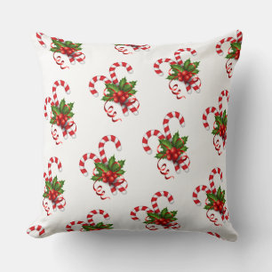 Holiday Pillow-Candy Canes Cushion