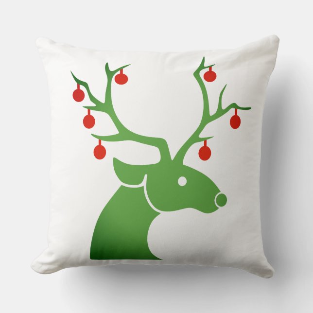 Holiday Pillow-Deer Cushion (Front)