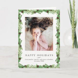 Holiday Pine   Christmas Photo Card