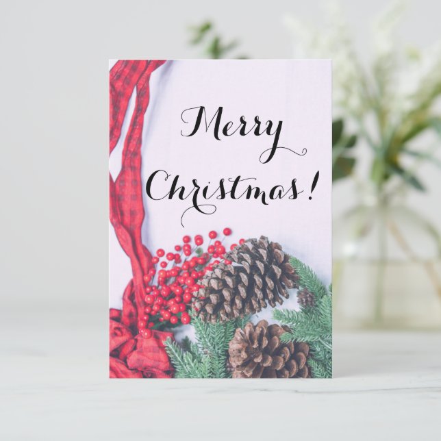 Holiday Pine Cone Collection Card (Standing Front)