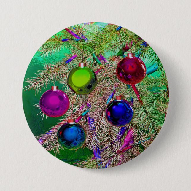 Holiday Pine Decor 7.5 Cm Round Badge (Front)