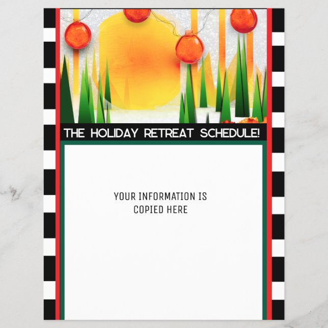 HOLIDAY PINE FLYER (Front)