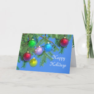 Holiday Pine on Blue Card