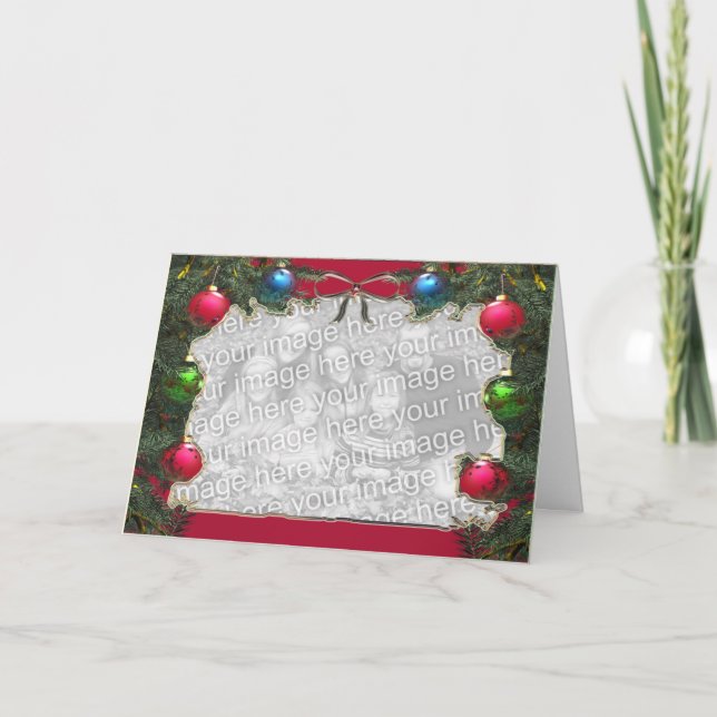 Holiday Pine (photo frame) Card (Front)