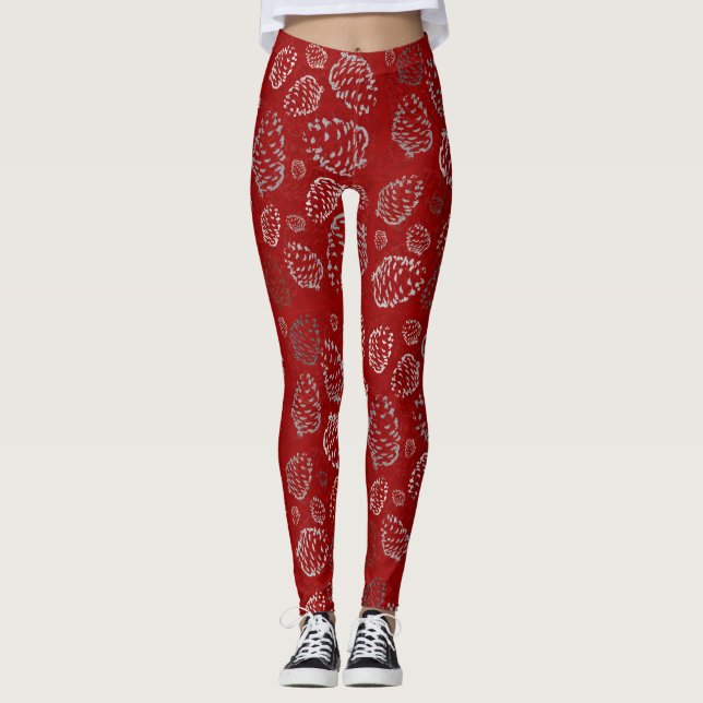 Holiday Pinecone Leggings (Front)