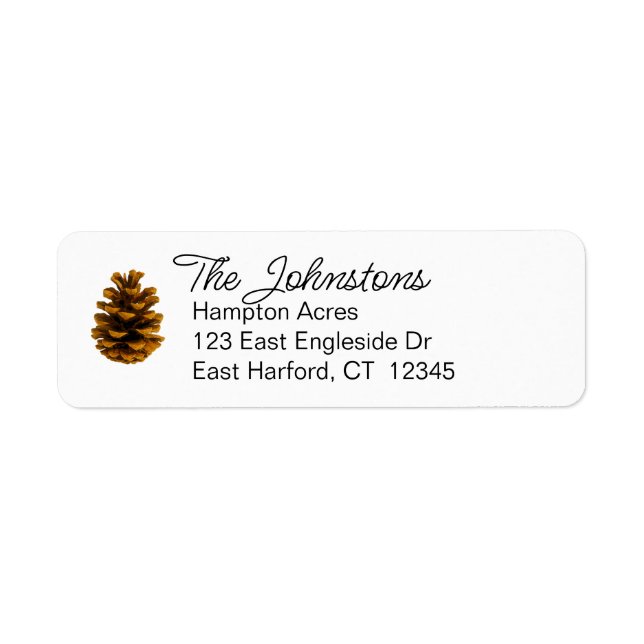 Holiday Pinecone Thanksgiving Return Address (Front)