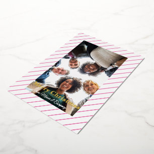 Holiday Pink and White Stripes Real