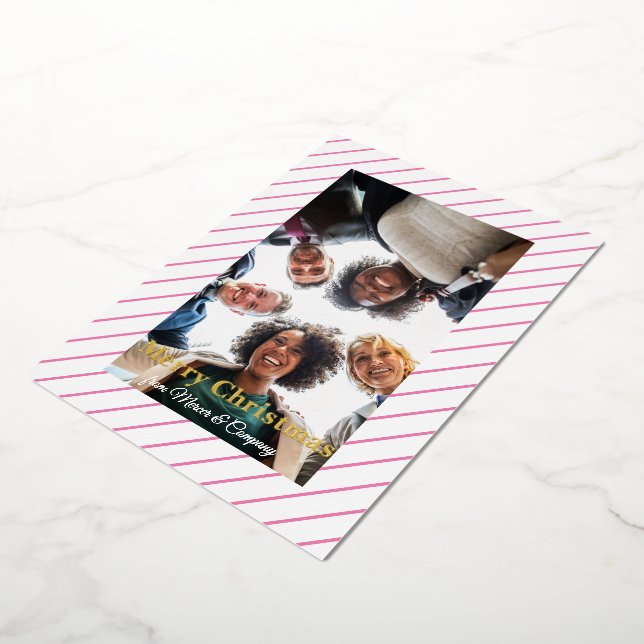 Holiday Pink and White Stripes Real (Rotated)