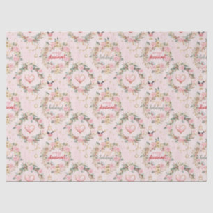 Holiday Pink Merry Nutcracker Beaux Custom Message Tissue Paper