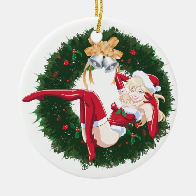 Holiday Pinup Ornament (Front)