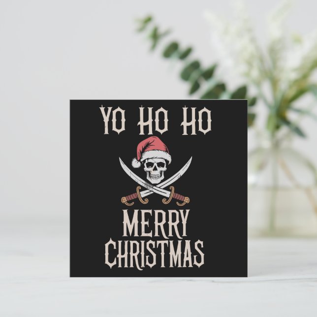 Holiday Pirate Yo Ho Ho Christmas Santa Boating  (Standing Front)