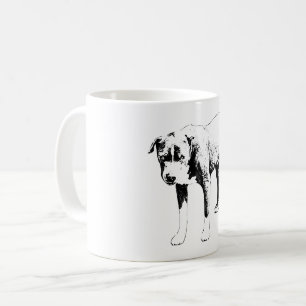 Holiday Pit Bull, Steady Gaze Coffee Mug