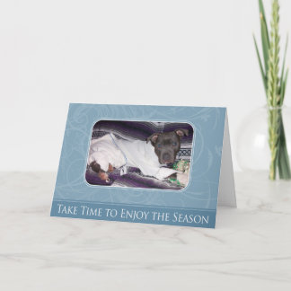 Holiday Pitbull Card
