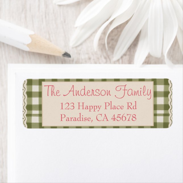Holiday Plaid Address (Insitu)