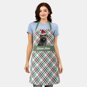 Holiday Plaid Bouvier de Flandres Dog Christmas Apron