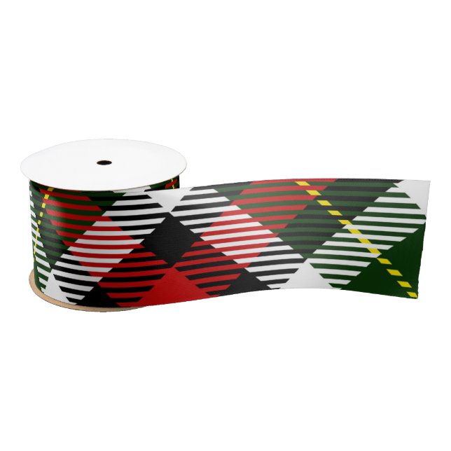 Holiday Plaid Classic Preppy Colourful Festive Satin Ribbon (Spool)