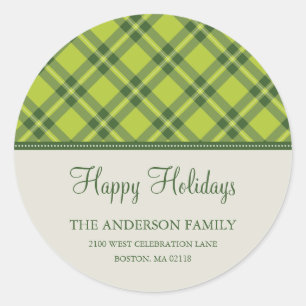 HOLIDAY PLAID HOLIDAY ADDRESS LABEL