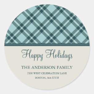 HOLIDAY PLAID HOLIDAY ADDRESS LABEL