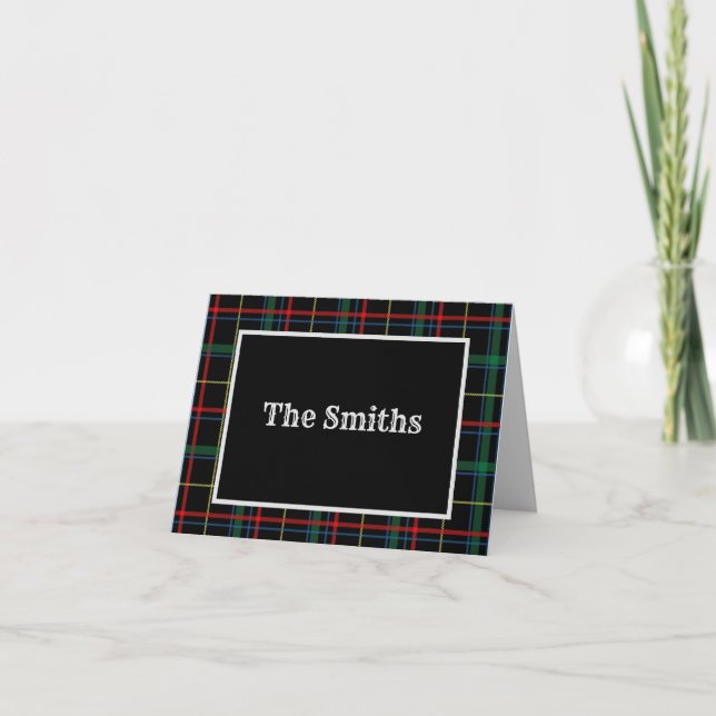 Holiday Plaid Thank You Notes (Front)