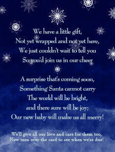 Poem Pregnancy Announcement Cards Zazzle Uk