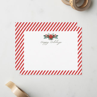 Holiday Poinsetta Note Card