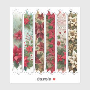 Holiday Poinsettia Borders Washi Tape Planner