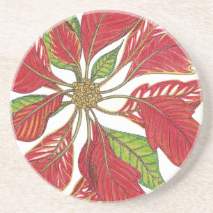 Holiday Poinsettia Coaster