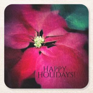 Holiday Poinsettia Coasters