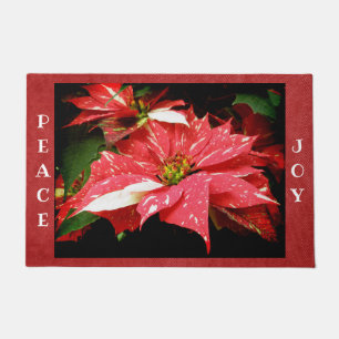 Holiday Poinsettia Doormat