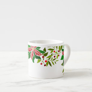 Holiday Poinsettia  Espresso Cup