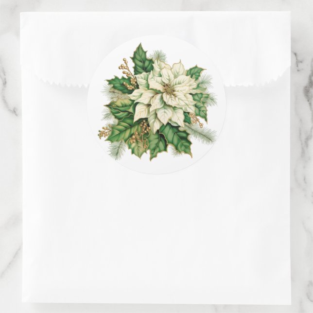 Holiday Poinsettia Stickers (Bag)