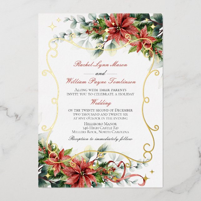 Holiday Poinsettia Wedding (Front)