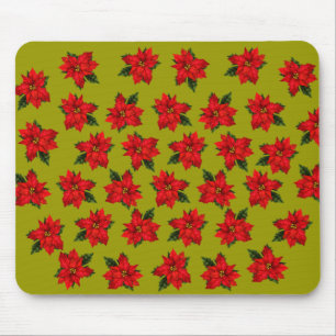 Holiday Poinsettias Mouse Mat