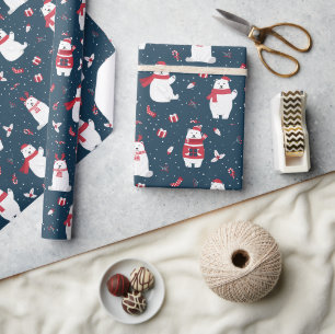 Holiday Polar Bears Wrapping Paper