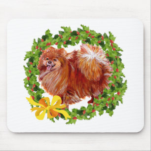 Holiday Pomeranian Mouse Mat