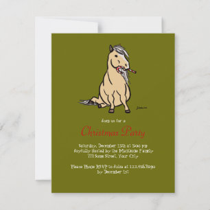 Holiday Pony Christmas Party Invitation
