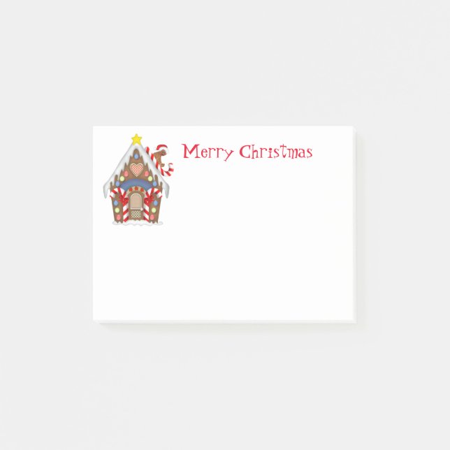 Holiday Post-it-Notes-Gingerbread House Post-it Notes (Front)