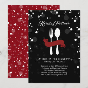 Holiday Potluck Dinner Invitation