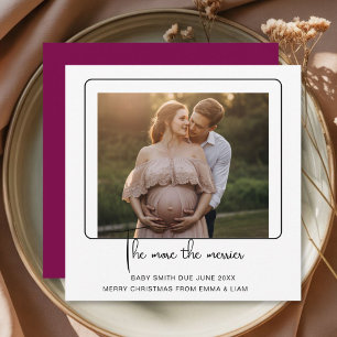 Holiday Pregnancy Reveal announcement Card