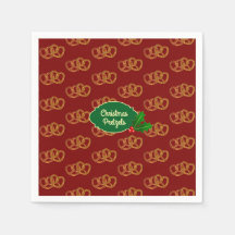 Holiday Pretzel Nibbles - Christmas party own text