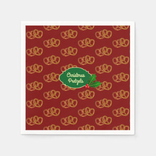 Holiday Pretzel Nibbles - Christmas party own text Napkin