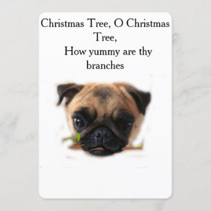 Holiday Pug Christmas Card