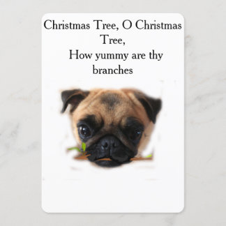 Holiday Pug Christmas Card
