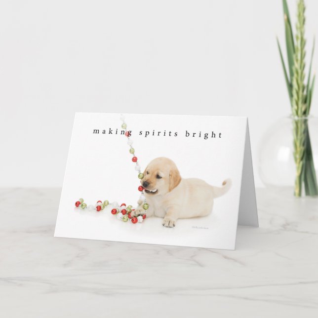 Holiday Puppy Playtime Card (Front)