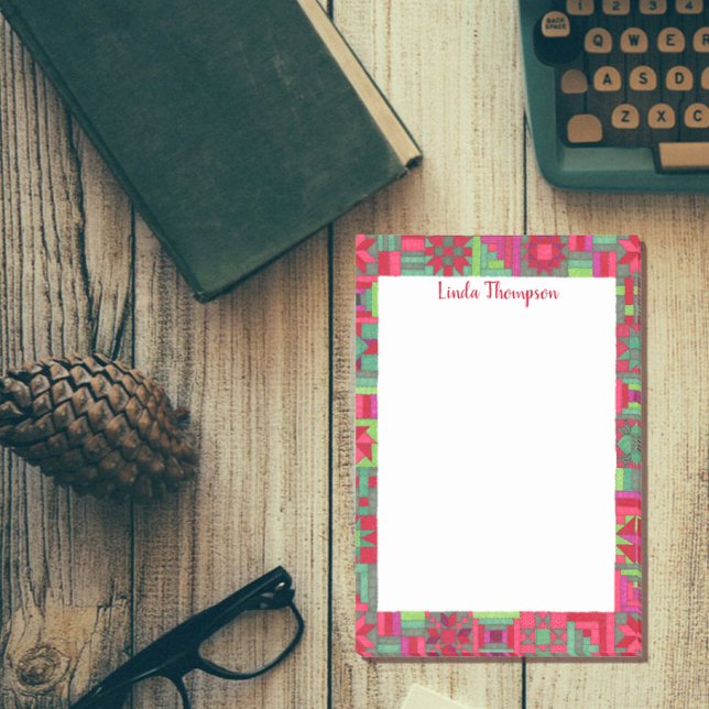 Holiday Quilt Personalised Post-it Notes (Creator Uploaded)