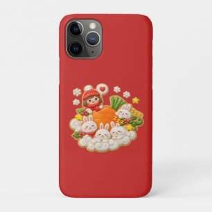 Holiday rabbits iPhone 11 pro case
