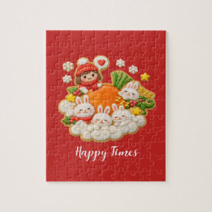 Holiday rabbits jigsaw puzzle