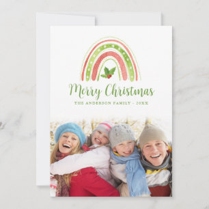 Holiday Rainbow Christmas Photo Card