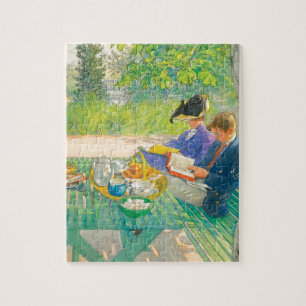 Holiday Reading by Carl Larsson Jigsaw Puzzle